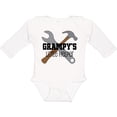 thumbnail image 3 of Inktastic Grampy Grandpa's Little Helper Boys Long Sleeve Baby Bodysuit, 3 of 5
