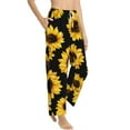 thumbnail image 2 of Daiia Sunflower 6 Women's Sleep Pant with Pockets and Drawstring,Pajama Pants-Small, 2 of 9