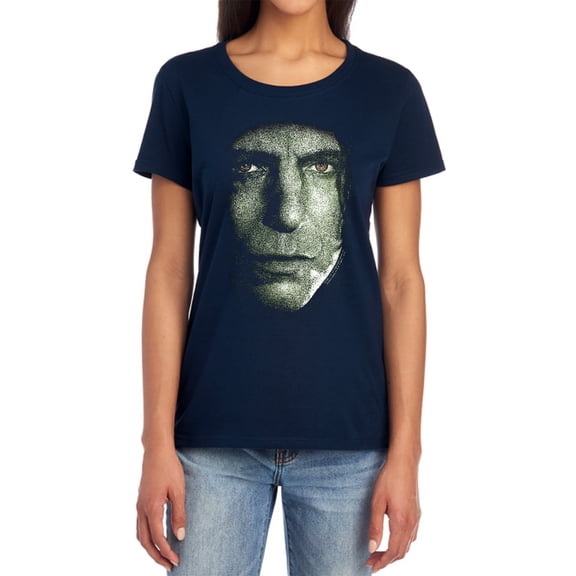 Harry Potter Snape Head Women's T Shirt, Navy, Small