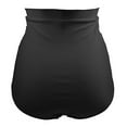 thumbnail image 3 of vigerkar Women's High Waisted Swimsuit Bottom Tummy Control Ruched Bikini Bottom Vintage Swim Bottom Tankini Briefs Black, S, 3 of 4