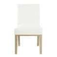 thumbnail image 3 of HomePop Kolbe Chaise de Salle à Manger en Tissu Tissé Résistant aux Taches Style Ferme 19,5 Pouces Blanc, 3 of 10