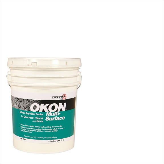 Clear, Zinsser Okon Multi-Surface Water Repellent Sealer - OK930, 5 Gallon- 1 Pack