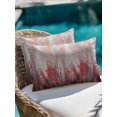 thumbnail image 4 of Outdoor Pillows Waterproof, Abstract Red Bedding Throw Pillows with Insert for Couch Sofa Bed, Modern Gradient Minimalist Mottled Art 12x20 Inch Pillowcases Decorative Camping Patio Pillow Set of 2, 4 of 8