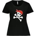 thumbnail image 3 of Inktastic Pirate Skull and Crossbones Women's Plus Size T-Shirt, 3 of 5