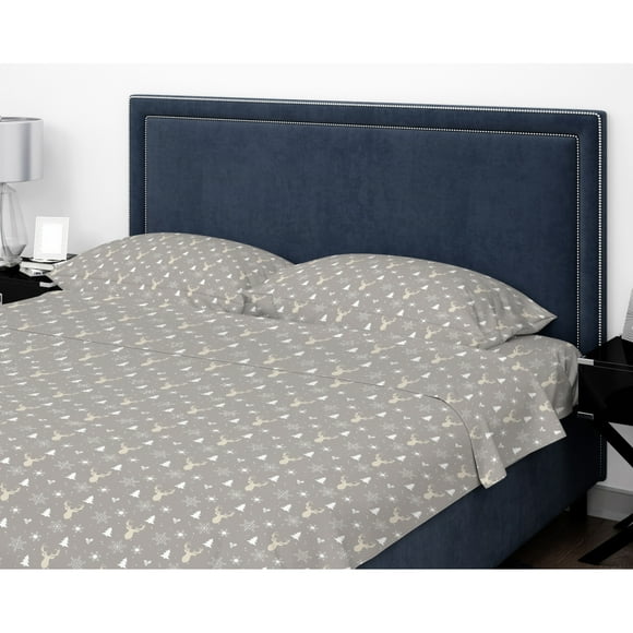 Cotton House - Flannel Sheet Set, 100% Mercerized Cotton, Full Size, Deers Design