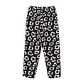 thumbnail image 5 of Goofa Black Leopard Printed Soft Pajama Pants for Women, Wide Leg Comfy Casual Lounge Yoga Pants-X-Large, 5 of 9