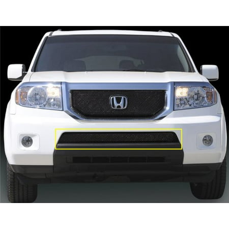 - TRex Grilles 46705 Small Mesh Steel Black Finish Sport Grille Overlay for Honda Pilot