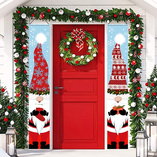 RKSTN christmas deals Christmas Door Festival Decoration Christmas Flag Family Wall Indoor And Outdoor Christmas Party Decoration