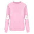 thumbnail image 5 of yoeyez Spooky Season Sweatshirt Women Halloween Funny Graphic Sweatshirts Cute Ghost Crewneck Sweater Fall Long Sleeve Pullover Tops, 5 of 5