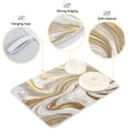 thumbnail image 4 of Dish Drying Mat Kitchen Pad Large Counter Absorbent Dish Mats Drainer Gold and White Marble, 4 of 8
