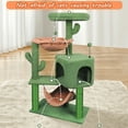 thumbnail image 3 of AIWIKIDE 39.37 inch Cactus Cat Tree Tower with Condo and Big Hammock for Indoor Small Cats, Green, 3 of 12