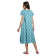 thumbnail image 2 of Moomaya Chemise de Nuit Imprimée à Manches Courtes pour Femmes Col en V en Coton, 2 of 5