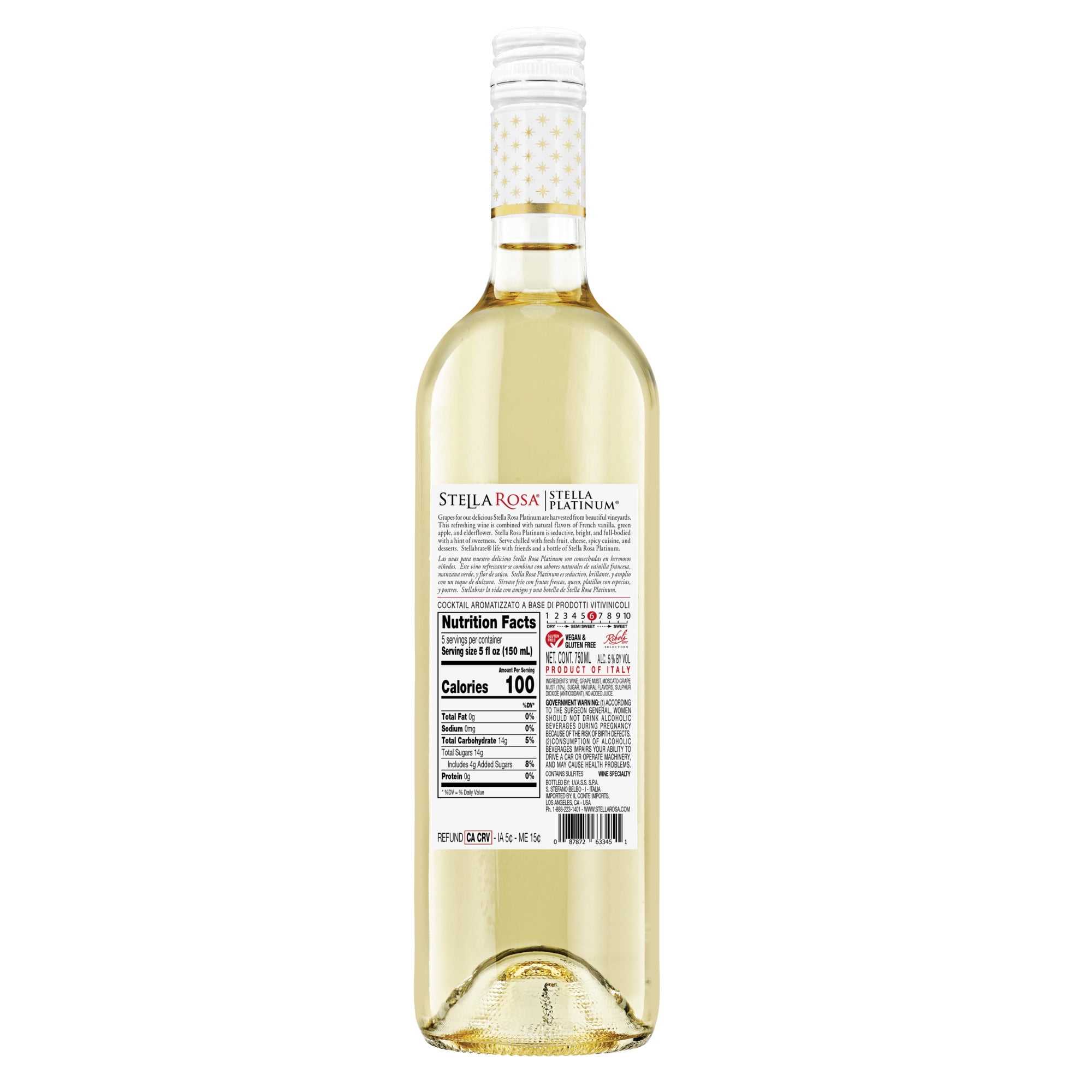 Stella Rosa Platinum French Vanilla Semi Sweet Moscato White