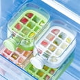 thumbnail image 5 of JKCCZLL 2-in-1 Ice Cube Bottle with Straw - Easy Press Ice Tray Water Bottle, Leak Proof Lid, Vertical Ice Maker for Freezer, Travel, Gym & Home Use (Pink, 800ml),Green,500ml-6.42in*4.25in, 5 of 6