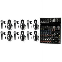 Peavey PV 10 AT 10 Channel Compact Mixing Mixer Console with Bluetooth Auto-Tune pitch correction  6 Samson Mics