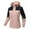 Pink, variant on Winter Warm Windproof Zip Up Jackets for Womens Windproof Plush Insulation Long Sleeved Hooded Casual Coat