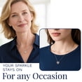 thumbnail image 4 of MomentWish Moissanite Heart Pendant Necklaces for Women Wedding Anniversary Christmas Mother's Day 925 Sterling Silver Jewelry Gifts, 4 of 10
