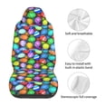 thumbnail image 5 of Honeii Colorful Easter Eggs1 Print Car Seat Covers 2 Pieces, Full Set Universal Seat Covers for Cars, Waterproof Auto Seat Protectors, 5 of 7