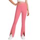 thumbnail image 4 of Pantalones largos para niños, pantalones largos, pantalones acampanados para niños, pantalones de punto acanalado para niñas, pantalones elegantes y cómodos con varios colores, pantalones de poliéster, 4 of 5
