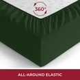 thumbnail image 3 of Mellanni Fitted Sheet, up to 16" Deep Pocket Soft Microfiber, 1 Piece Twin, Emerald Green, 3 of 7
