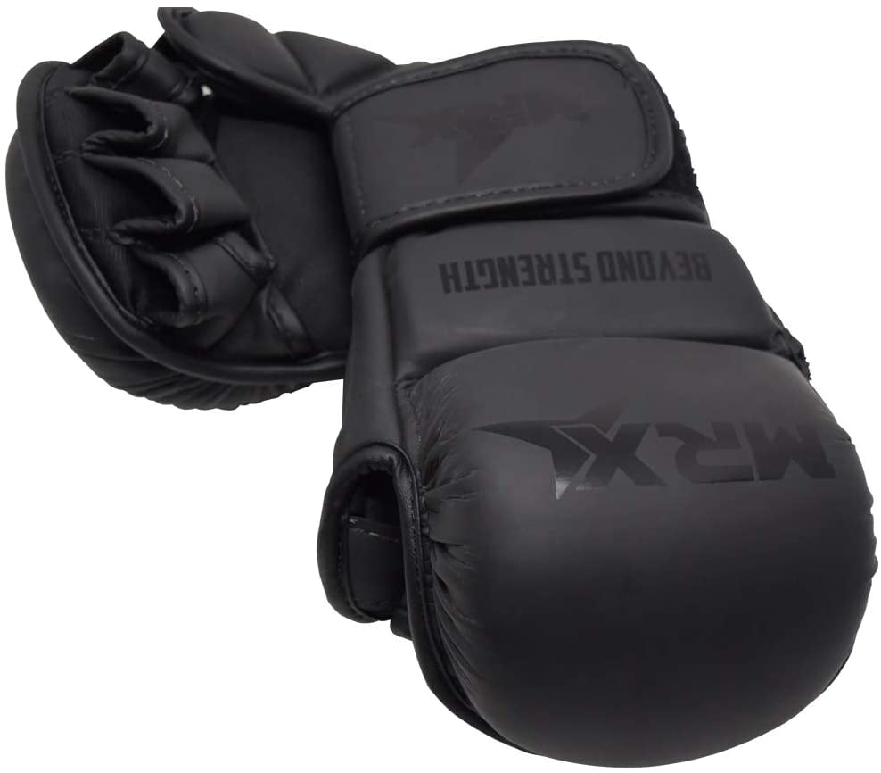 MRX MMA Protective Grappling Glove Muay Thai Training Kickboxing Boxing Glove Black L/XL