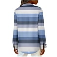 thumbnail image 5 of QQAMB Dressy Gradient Lapel Blouse for Women Plus Size Long Sleeve Button Down Shirts Loose Business Casual Striped Tunic Tops, 5 of 6