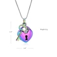 thumbnail image 3 of Stainless Steel Heart Locket with Key Cremation Urn Pendent for Ashes and Chain Ash Holder Necklace for Cremation Ashes Keepsake Memorial Jewelry, 3 of 6