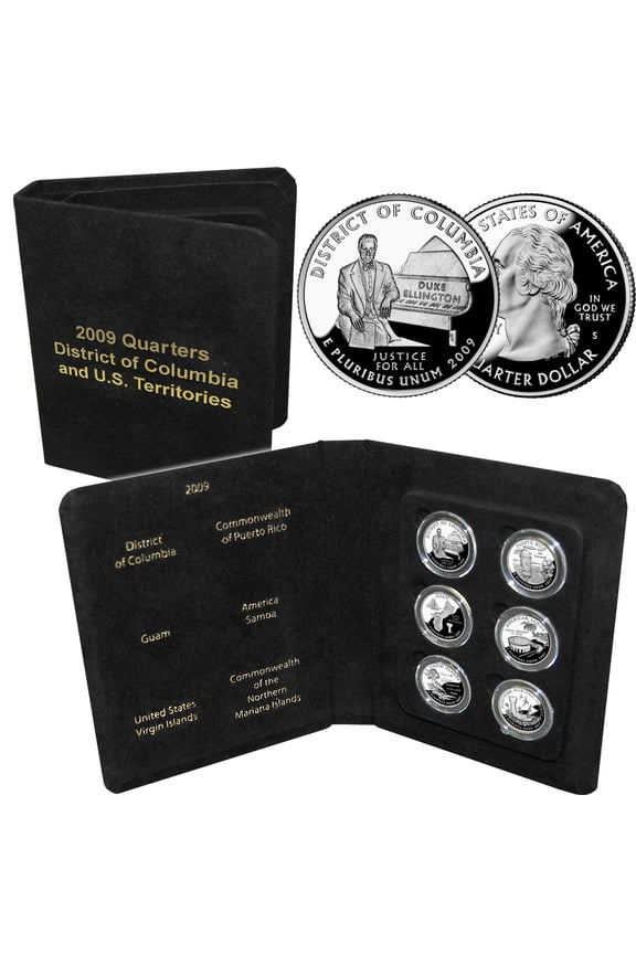 2009 Proof DC and Territorial State Quarters (Clad)