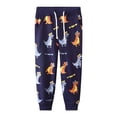 thumbnail image 6 of Spazoro Toddler Boys Sweatpants with Pocket, Cute Print Baggy Elastic Drawstring Waist 100% Cotton Causual Joggers Pants for Sports Multicolor Size 4-5 T, 6 of 6