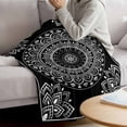 thumbnail image 3 of Black Boho Blanket Soft Cozy Warm Throw Blanket for Couch, Plush Fuzzy Flannel Fleece Blankets for Sofa, Retro Farmhouse Neutral Abstract Geometric Bed Blankets Lightweight Gifts for Women, 50"x60", 3 of 9