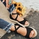 thumbnail image 1 of Moda mujer gente zapatos casuales de suela gruesa sandalias casuales de tacón de cuña hueca Wmkox8yii  shjk4353, 1 of 5