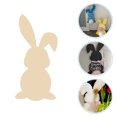 thumbnail image 3 of Blank Rabbit Shape Wooden Chip Wood Unfinished Wood Chip Kids Diy Doodle Material, 3 of 7