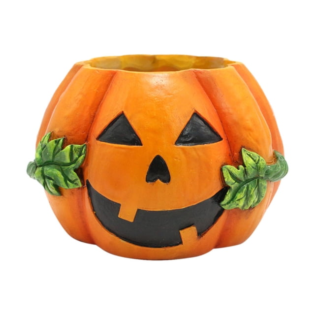 Maceta de calabaza para decoración de Halloween, contenedor de plantas, maceta, maceta para cocina, jardín, decoración de balcón interior y exterior