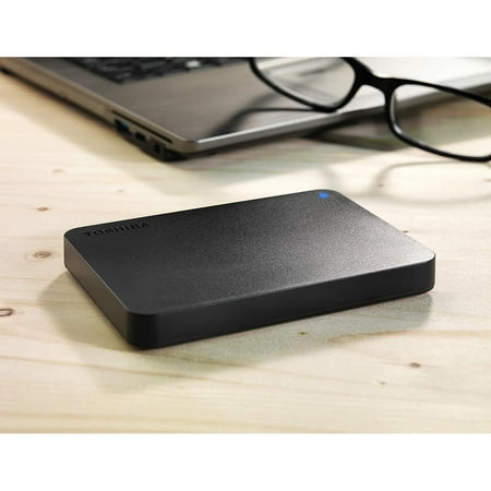 Toshiba - Canvio Basics 1TB External USB 3.0 Portable Hard Drive - Black