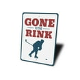 thumbnail image 4 of Gone to the Rink Novelty Sign, Metal Wall Decor - 10x14 inches, 4 of 4