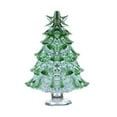 thumbnail image 2 of Dserfhy Glass Christmas Tree Mini Tabletop Xmas Tree Figurine with Star Topper for Winter Holiday Table Mantel Shelf Home Decoration, 2 of 8