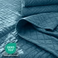 thumbnail image 5 of Clara Clark Quilt Sets, 5 Piece Lightweight Reversible Quilt Bedspread, Diamond Weave Coverlet Bedding Set, Queen Blue Heaven, 5 of 9