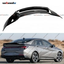 Rear Spoiler Compatible with 2021-2024 Hyundai Elantra 4-Door Sedan, R Style Trunk Exterior Tail Deck Lid Wing Duckbill Lip Splitter (Glossy Black)