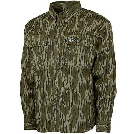 Mossy Oak Cotton Mill 2.0 Long Sleeve Camo Hunting Shirts for Men Medium Original Bottomland