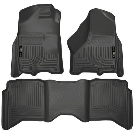- Husky Liners Front & 2nd Seat Floor Liners Fits 09-18 Ram 1500 Crew Cab