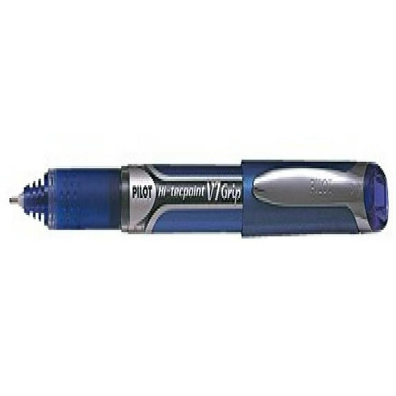 Pilot V7 Rollerball Pen Rubber Grip Needle Point 0.7mm Tip 0.5mm Line Blue Ref BXGPNV703 [Pack of 12]