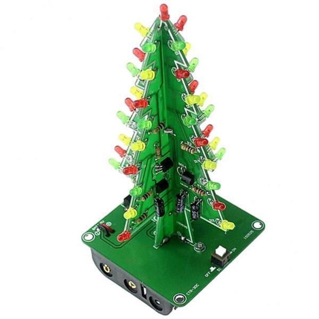 2x Kit de montaje electrónico de de Navidad acrílico, Flash LED DIY, Kit de licencia de práctica de soldadura, Kit