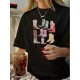 thumbnail image 1 of Women's Vintage-Inspired Geometric Print T-Shirt - Casual Crew Neck, Short Sleeve, Breathable Polyester, Machine Washable - Perfect for Spring & Summer, 1 of 7