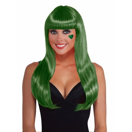 Green Long Wig Halloween Costume Accessory