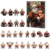 Christmas Calendar Countdown 24 Days Cute Ice Baby Acrylic Pendant Gift Box