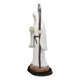 thumbnail image 4 of 12.75" Tall Holy Death Santa Muerte Holding Scythe In White Tunic Robe Statue, 4 of 10