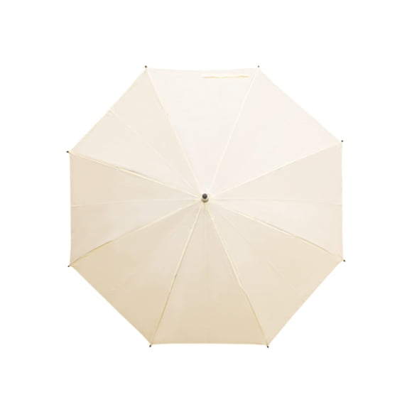 Paraguas Mango de Bastón Semiautomático Tela Repelente Color Beige