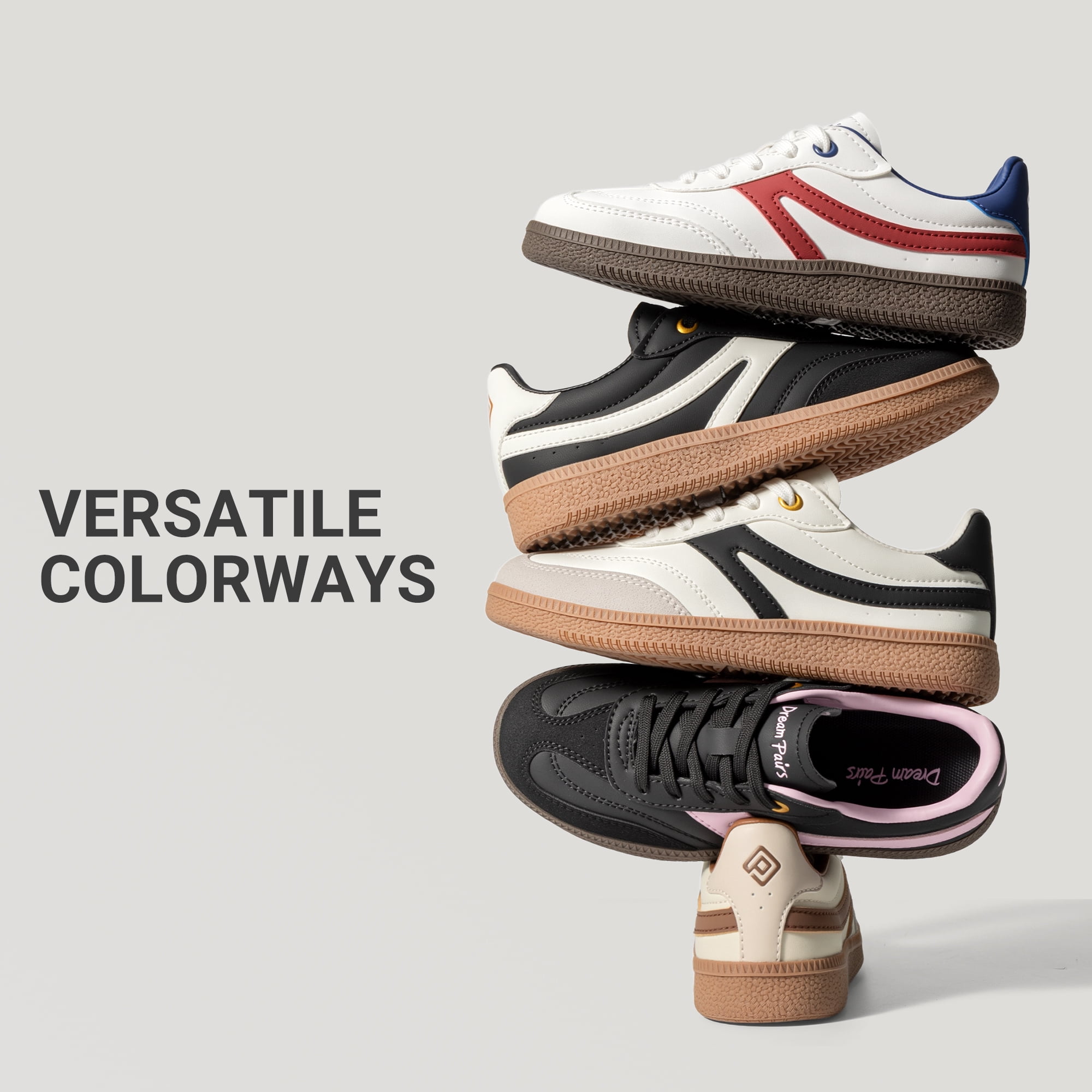 DREAM PAIRS Boys Girls Indoor Soccer Shoes Kids Youth Child Training Football Baseball Tennis Casual Sneakers