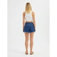 thumbnail image 4 of Denim Solid High Waist Shorts, 4 of 5