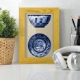 thumbnail image 6 of Porcelain in Blue and White II -Framed Print w/glass-Sunflower Yellow, 6 of 8
